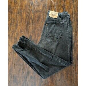 Vtg 90s Levi's 951 Black Orange Tab Jeans Women 14 Short Relaxed Tapered Leg USA